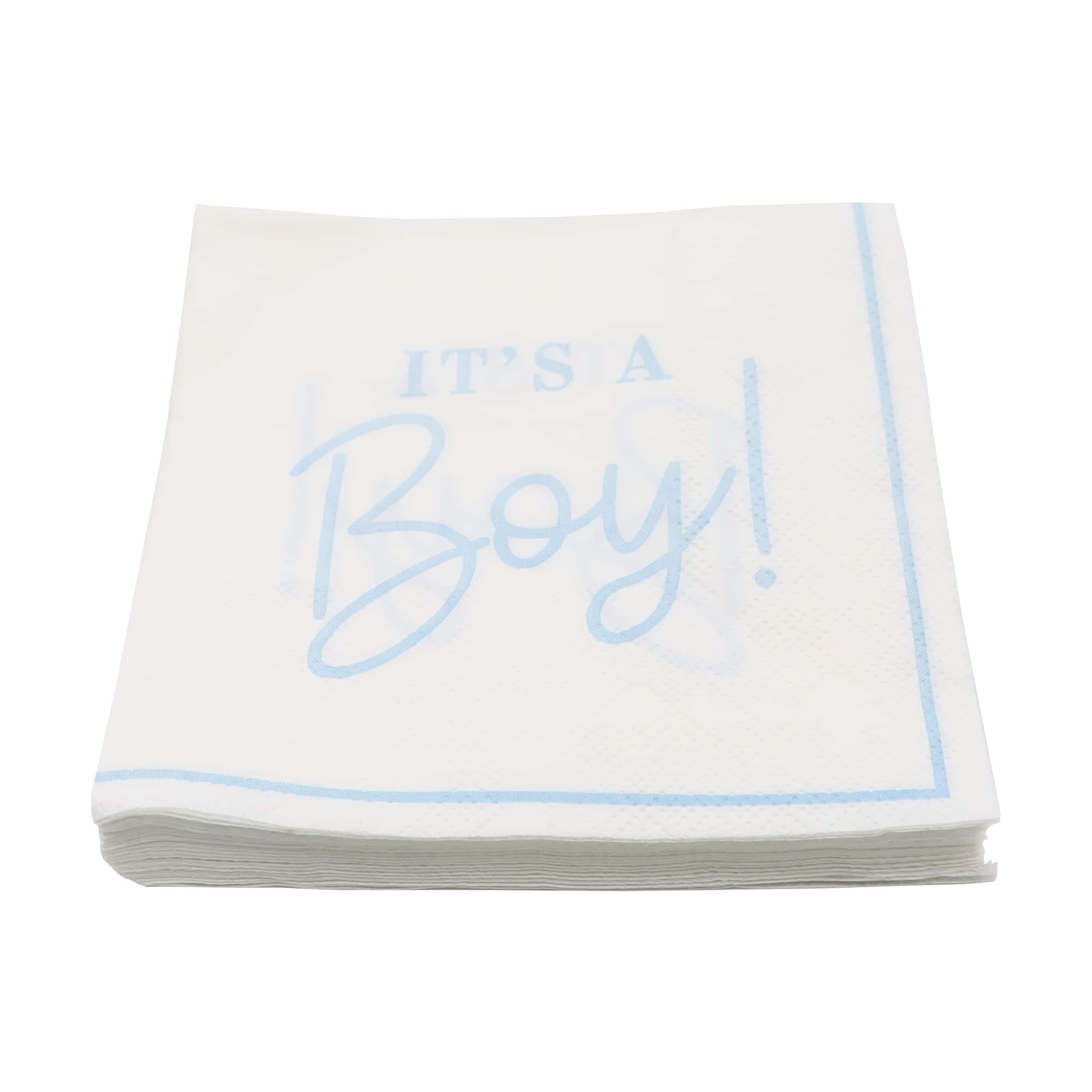 24 Packs: 20 ct. (480 total) It's a Boy Beverage Napkins by Celebrate It™
